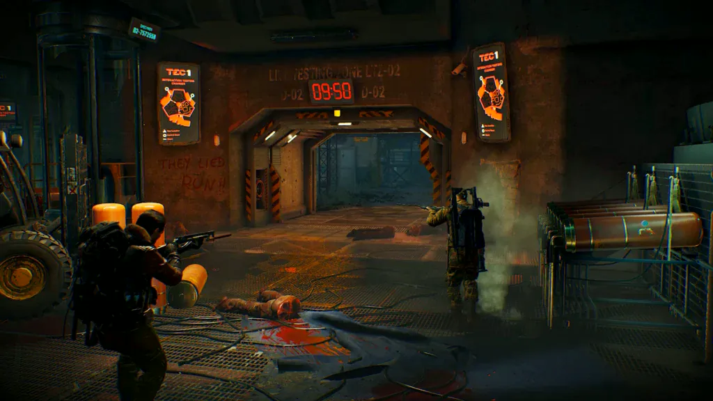 In-game view: Research Facility, Room 4